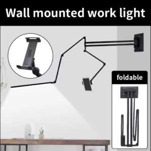 lámpara de pared con soporte de tablet